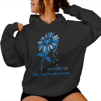Child Abuse Prevention Sunflower Child Abuse Awareness Women Hoodie - Thegiftio UK