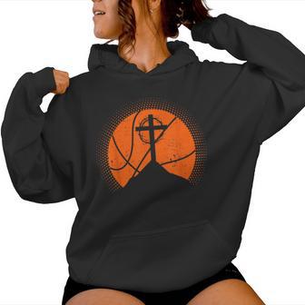 Christian Basketball Jesus Christ Basketball Religious Women Hoodie - Thegiftio