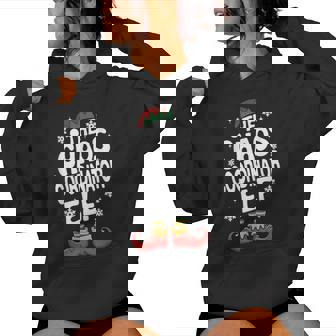 Christmas Chaos Coordinator Elf Xmas Family Match Mom Dad Women Hoodie - Monsterry