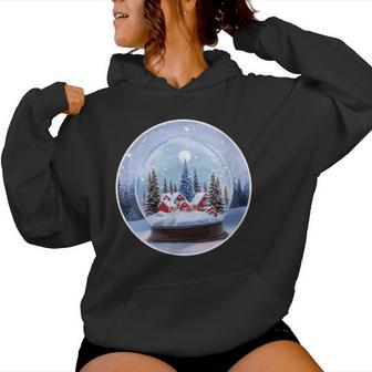 Christmas Snow Globe Winter Holiday Festive Miniature Women Hoodie - Thegiftio UK