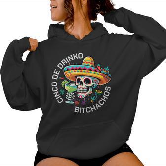 Cinco De Mayo Sugar Skull Sombrero Fiesta Party Women Women Hoodie - Monsterry