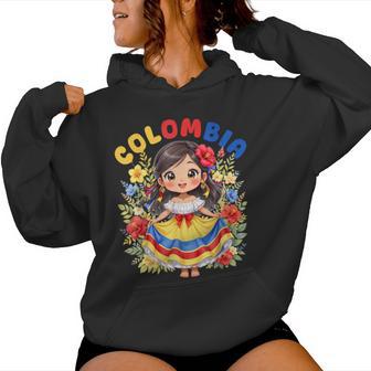 Colombian Girl Traditional Dress Culture Pride For Girls Women Hoodie - Thegiftio UK
