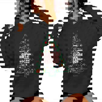 Computer Science Teacher Christmas Tree Lights Womens Women's Hoodie | Mazezy