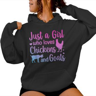 Cool Chicken Goat For Girls Pygmy Goat Lover Women Hoodie - Thegiftio UK