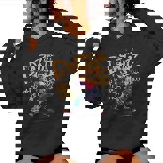 Cool Girls Breakdancing & Hip Hop Music Dancers Graffiti レディースパーカー - Kawaiitshirt