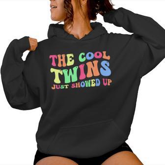 Cool Twins Just Showed Up Spirit Week Groovy Twin Day Twins Women Hoodie - Thegiftio UK
