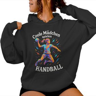 Coole Mädchenpielen Handball Handball Kapuzenpullover für Damen - Geschenkecke