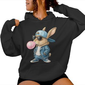 Cooler Hase Osterhase Bunny Kaninchen Kinder Jungen Ostern Kapuzenpullover für Damen - Geschenkecke