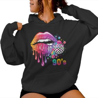 Costume De Carnaval Des Années 90 Lèvres Sweat à capuche femme - Cadeauxyz