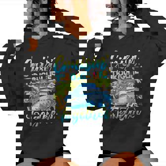 Cruisin Through Life Together Husband And Wife Cruise Couple Women Hoodie - Thegiftio