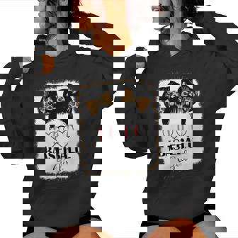 Cute Baseball Girl Leopard Baseball Player Girls And Teens Tank Top Women's Hoodie | Mazezy