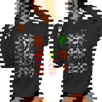 Cute Dental Santa Crew Dentist Pjs Christmas Xmas Women Women Hoodie - Thegiftio