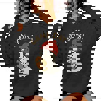 Cute Ghost Game Day American Football Lover Touchdown Season Women's Hoodie | Mazezy