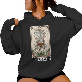 Cute Iced Coffee Lover Tarot Card Celestial Caffeine Women Women's Hoodie | Mazezy