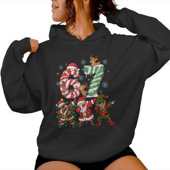 Dabbing Santa Elf Friends Christmas Boys Girls Xmas Dab Women Hoodie - Monsterry