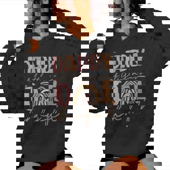 Daddy Of Little Miss Onederful First Birthday Boho Rainbow Women Hoodie - Thegiftio