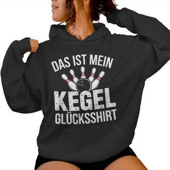 Das Ist Mein Kegel Gluecks Bowling League Team Kapuzenpullover für Damen - Seseable