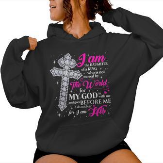 I Am The Daughter Of A King Christian Cross Women Women Hoodie - Thegiftio