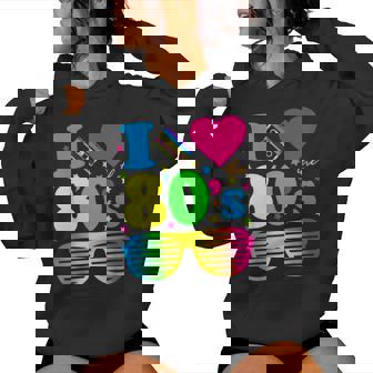 Divertida Para Fiestas Con Texto En Inglés I Love The 80S Para Y Hombre Sudadera con capucha para mujer - Regaloses