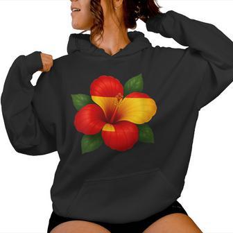 Drapeau Espagnol Hibiscus Fleur Floral Garçons Filles Enfants Sweat à capuche femme - Cadeauxyz