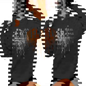 Drippin Melanin Heart Love Black History Pride Girls Women Hoodie - Monsterry