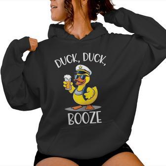 Duck Duck Booze Cruise Rubber Duck Beer Drink Package Women Hoodie - Thegiftio UK