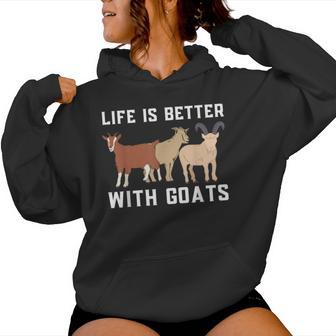 El Mejor Diseño De Cabra Para Hombres Y Es Amantes De La Cabra Pigmea De Animales De Granja Sudadera con capucha para mujer - Regaloses