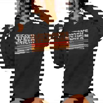 Electronics Technician Retro Sunrise Women's Hoodie | Mazezy