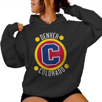 Equipo Escolarintage Del Estado De Denver Colorado Ee Uu Cuello Sudadera con capucha para mujer - Regaloses