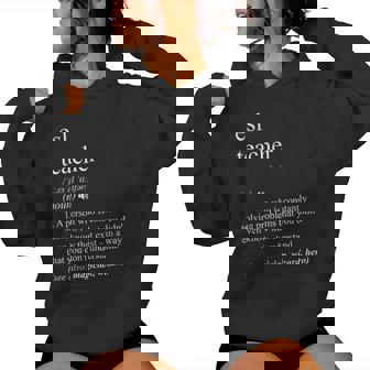 Esl Teacher Dictionary Definition Women Women Hoodie - Thegiftio