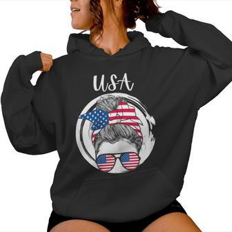 Estados Unidos Bandera Estadounidense Niña De Estados Unidos Es Y Niñas Estadounidenses Sudadera con capucha para mujer - Regaloses