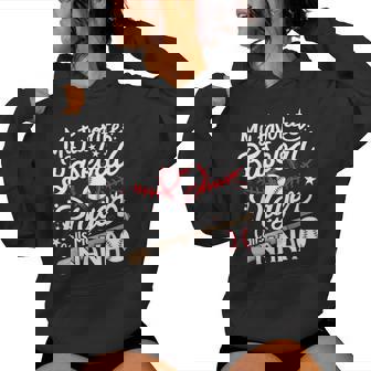 My Favorite Baseball Player Calls Me Nana Baseball Grandma Women Hoodie - Monsterry