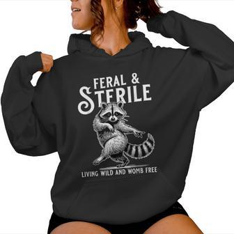 Feral Raccoon Hysterectomy Recovery Women Women Hoodie | Seseable CA