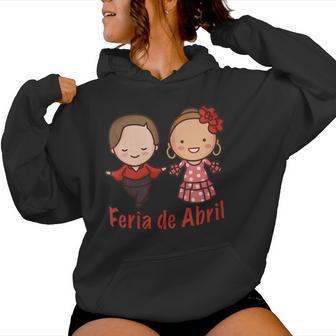 Feria De Abril Niño Y Niña Regalo Para La Feria Y Fiestas Cuello Sudadera con capucha para mujer - Regaloses