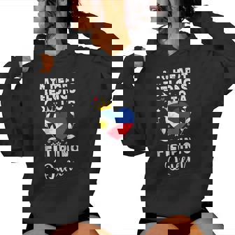 Filipino Queen Filipino Wife Girlfriend Philippines Flag Tank Top Women's Hoodie | Mazezy