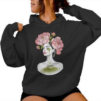 Fleur Thé Matcha Fleurs S Sweat à capuche femme - Cadeauxyz