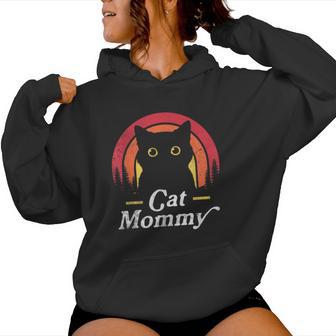 Cat Lady Mommy Cat Lovers Retro La Mejor Mamá De Gatos De La Historia Sudadera con capucha para mujer - Regaloses