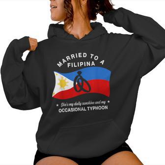 Filipino Wife Saying Married To Filipina For Men Women Hoodie - Thegiftio UK