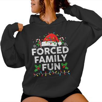 Forced Family Christmas Xmas Women Women Hoodie - Thegiftio UK