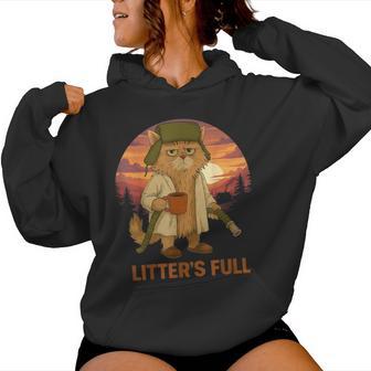 Litter’S Full Cat Vintage Parody For Women Women Hoodie - Thegiftio UK