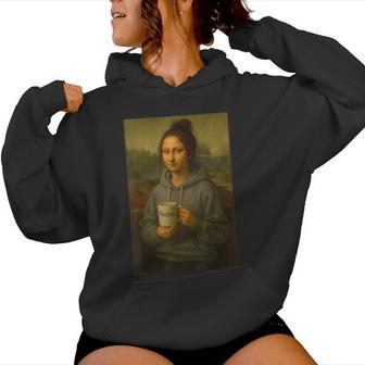 Messy Bun Mona Lisa Mondays Graphic Women Hoodie | Mazezy
