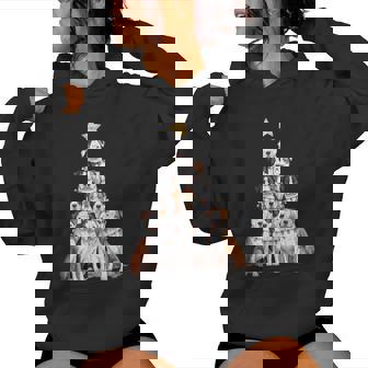 Pitbull Christmas Tree Dog Lovers Xmas Women Hoodie - Monsterry