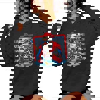 Santa Playing Ice Hockey Lovers Boys Girls Christmas Women Hoodie - Thegiftio