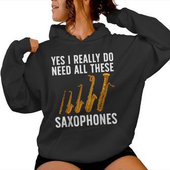 Saxophone For Sax Saxophone Player Women Hoodie - Thegiftio UK
