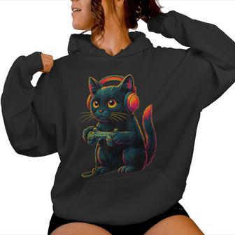 Gamer Cat Video Games Boys N Girls Gaming Women Hoodie | Mazezy
