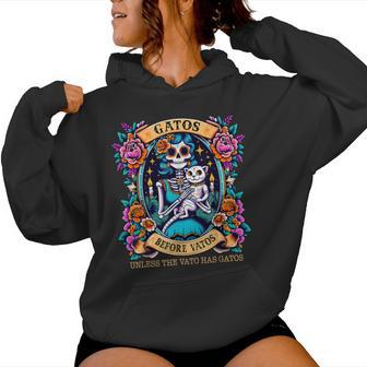 Gatos Before Vatos Unless The Vato Has Gatos For Women Women Hoodie - Thegiftio UK