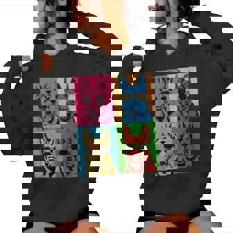 German Shepherd Pop Art Colorful Canine GSD Pet Owner Women's Hoodie | Mazezy