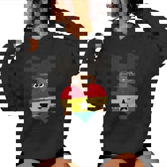 Ghana Flag Day Ghanaian Girl Heart African Woman Women's Hoodie | Mazezy