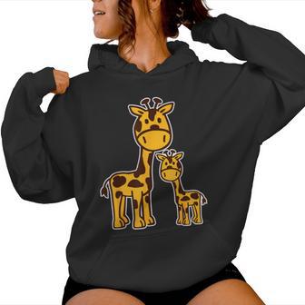 Giraffe Mutter Und Baby Kapuzenpullover für Damen - Geschenkecke