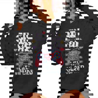 Girl Dad Level Unlocked Gamer Dad For New Fathers Women Hoodie - Thegiftio